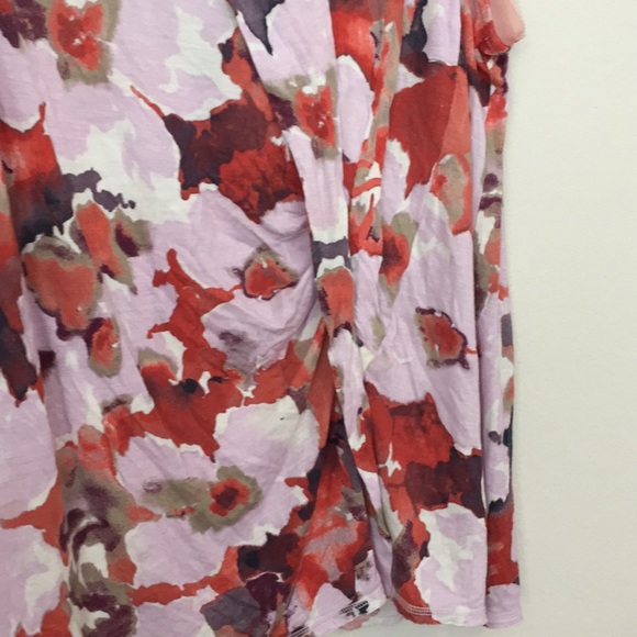 Simply Vera Wang wrap top blouse print - Picture 6 of 7